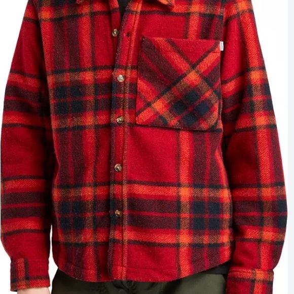 Timberland Wool Blend Flannel Plaid Overshirt - Picture 5 of 5